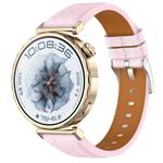 20mm Square Leather Silver Buckle Watch Band(Pink)