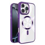 For iPhone 16 Pro Max Glaring CD Texture MagSafe Phone Case(Deep Purple)