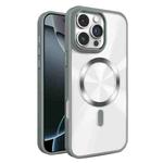 For iPhone 16 Pro Max Glaring CD Texture MagSafe Phone Case(Grey)