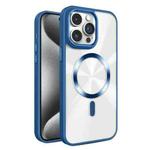 For iPhone 15 Pro Glaring CD Texture MagSafe Phone Case(Royal Blue)