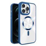 For iPhone 12 Pro Max Glaring CD Texture MagSafe Phone Case(Royal Blue)