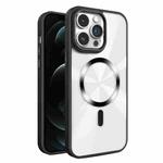 For iPhone 12 Pro Glaring CD Texture MagSafe Phone Case(Black)