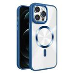 For iPhone 12 Pro Glaring CD Texture MagSafe Phone Case(Royal Blue)