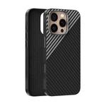 For iPhone 16 Pro Max ABEEL C Carbon Fiber Series 6D Micro Relief MagSafe Phone Case(Black Grey)