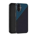 For iPhone 16 Plus ABEEL C Carbon Fiber Series 6D Micro Relief MagSafe Phone Case(Black Blue)