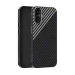 For iPhone 16 ABEEL C Carbon Fiber Series 6D Micro Relief MagSafe Phone Case(Black Grey)