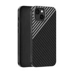 For iPhone 15 Plus ABEEL C Carbon Fiber Series 6D Micro Relief MagSafe Phone Case(Black Grey)