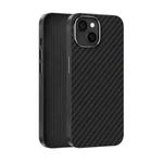 For iPhone 14 ABEEL C Carbon Fiber Series 6D Micro Relief MagSafe Phone Case(Black)