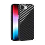 For iPhone 16e ABEEL C Carbon Fiber Series 6D Micro Relief MagSafe Phone Case(Black Grey)