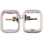 For Apple Watch Series 7 / 8 / 9 41MM GPS Aluminium Alloy Middle Frame Bezel Plate with Crown Spin Axis Flex Cable(Starlight)