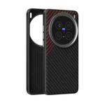 For vivo X200 Pro ABEEL C Carbon Fiber Series 6D Micro Relief MagSafe Phone Case(Black Red)
