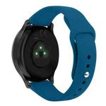 For Garmin Vivoactive 3 / Vivomove HR Solid Color Reverse Buckle Silicone Watch Band, Size: Small Code(Rock Green)