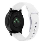 For Garmin Vivoactive 3 / Vivomove HR Solid Color Reverse Buckle Silicone Watch Band, Size: Small Code(White)