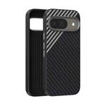 For Google Pixel 9 ABEEL C Carbon Fiber Series 6D Micro Relief MagSafe Phone Case(Black Grey)