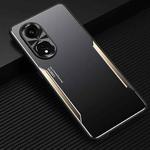 For OPPO A1 Pro / Reno8 T 5G Blade Series TPU + Titanium Alloy Phone Case(Black Gold)