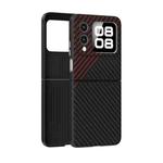 For Huawei nova Flip ABEEL C Carbon Fiber Series 6D Micro Relief MagSafe Phone Case(Black Red)