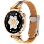 20mm Universal Slim Magnetic Buckle Napped Fabric Leather Watch Band(Yellow)