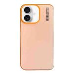 For iPhone 16 Plus Soft Sandy Skin Feel Translucent PC Phone Case(Orange)