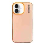 For iPhone 16 Soft Sandy Skin Feel Translucent PC Phone Case(Orange)