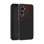 For Samsung Galaxy S25 5G / S24 5G ABEEL C Carbon Fiber Series 6D Micro Relief MagSafe Phone Case(Black Red)