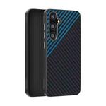 For Samsung Galaxy S25 5G / S24 5G ABEEL C Carbon Fiber Series 6D Micro Relief MagSafe Phone Case(Black Blue)