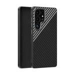 For Samsung Galaxy S25 Ultra 5G ABEEL C Carbon Fiber Series 6D Micro Relief MagSafe Phone Case(Black Grey)