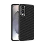 For Samsung Galaxy S25 Edge 5G ABEEL C Carbon Fiber Series 6D Micro Relief MagSafe Phone Case(Black)