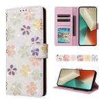 For Redmi Note 13 5G Bronzing Painting RFID Leather Phone Case(Bloosoming Flower)