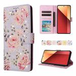 For Redmi Note 13 Pro 4G Global Bronzing Painting RFID Leather Phone Case(Pastoral Rose)