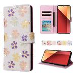 For Redmi Note 13 Pro 4G Global Bronzing Painting RFID Leather Phone Case(Bloosoming Flower)