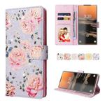 For Samsung Galaxy S23 Ultra 5G Bronzing Painting RFID Leather Phone Case(Pastoral Rose)