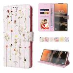 For Samsung Galaxy S23 Ultra 5G Bronzing Painting RFID Leather Phone Case(Flowers World)