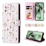 For Samsung Galaxy S25 FE 5G Bronzing Painting RFID Leather Phone Case(Flowers World)