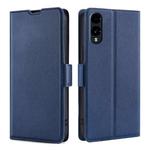 For Fujitsu Arrows We2 Ultra-thin Voltage Side Buckle Horizontal Flip Leather Phone Case(Blue)