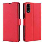 For Fujitsu Arrows We2 Ultra-thin Voltage Side Buckle Horizontal Flip Leather Phone Case(Red)