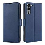 For Fujitsu Arrows We2 Plus Ultra-thin Voltage Side Buckle Horizontal Flip Leather Phone Case(Blue)