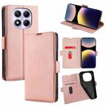 For Redmi Note 14 Pro 4G Ultra-thin Voltage Side Buckle Horizontal Flip Leather Phone Case(Rose Gold)