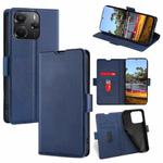 For Redmi Note 14 4G 164.84mm Ultra-thin Voltage Side Buckle Horizontal Flip Leather Phone Case(Blue)