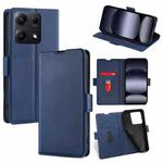 For Redmi Note 14S 4G Ultra-thin Voltage Side Buckle Horizontal Flip Leather Phone Case(Blue)