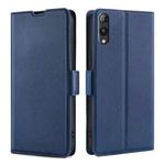 For Rakuten Hand 5G Ultra-thin Voltage Side Buckle Horizontal Flip Leather Phone Case(Blue)