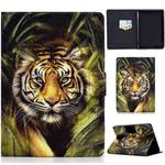 For Amazon Kindle PaperWhite 12th Gen 2024 Colored Drawing Horizontal Flip Tablet Leather Case(Tiger)