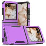 For Motorola Razr 50 2 in 1 PC + TPU Phone Case(Purple)