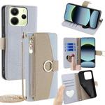 For Redmi Note 14 4G 163.25mm Crossbody Litchi Texture Leather Phone Case(Blue)