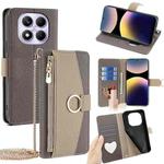 For Redmi Note 14 Pro 4G Crossbody Litchi Texture Leather Phone Case(Grey)