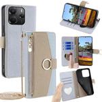 For Redmi Note 14 4G 164.84mm Crossbody Litchi Texture Leather Phone Case(Blue)