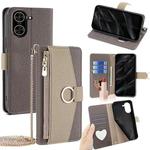 For Redmi A5 4G 171.7mm Crossbody Litchi Texture Leather Phone Case(Grey)