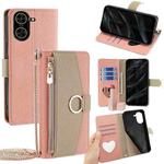 For Redmi A5 4G 171.7mm Crossbody Litchi Texture Leather Phone Case(Pink)