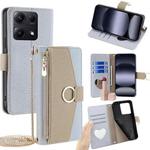 For Redmi Note 14S 4G Crossbody Litchi Texture Leather Phone Case(Blue)