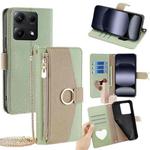 For Redmi Note 14S 4G Crossbody Litchi Texture Leather Phone Case(Green)