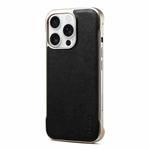 For iPhone 14 Pro Max Denior MagSafe Genuine Leather Calf Texture  Phone Case(Black)